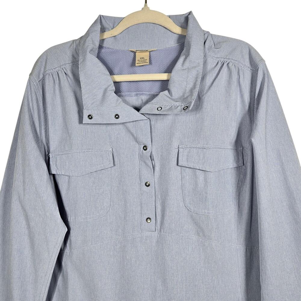 Duluth Trading Sol Survivor Tunic Womens 2XL Blue Hiking Outdoor UPF Sun Shirt - Picture 3 of 11